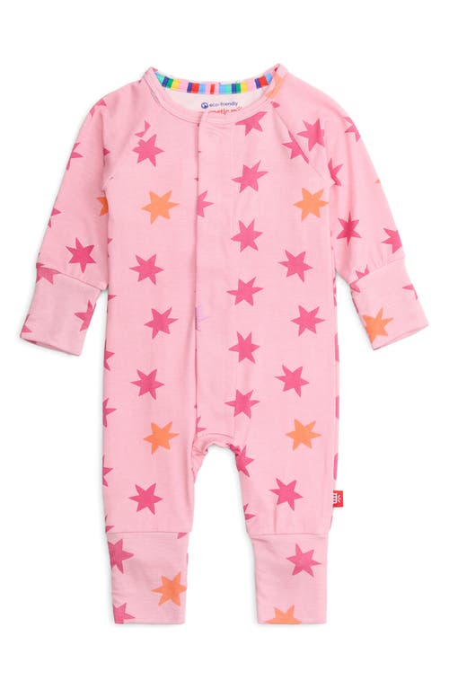 Magnetic Me Babies'  Cosmic Confetti Magnetic Convertible Footie In Pink