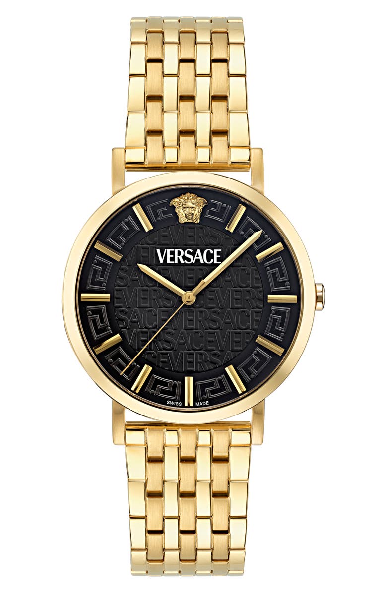 Versace Greca Slim Bracelet Watch, 40mm, Main, color,