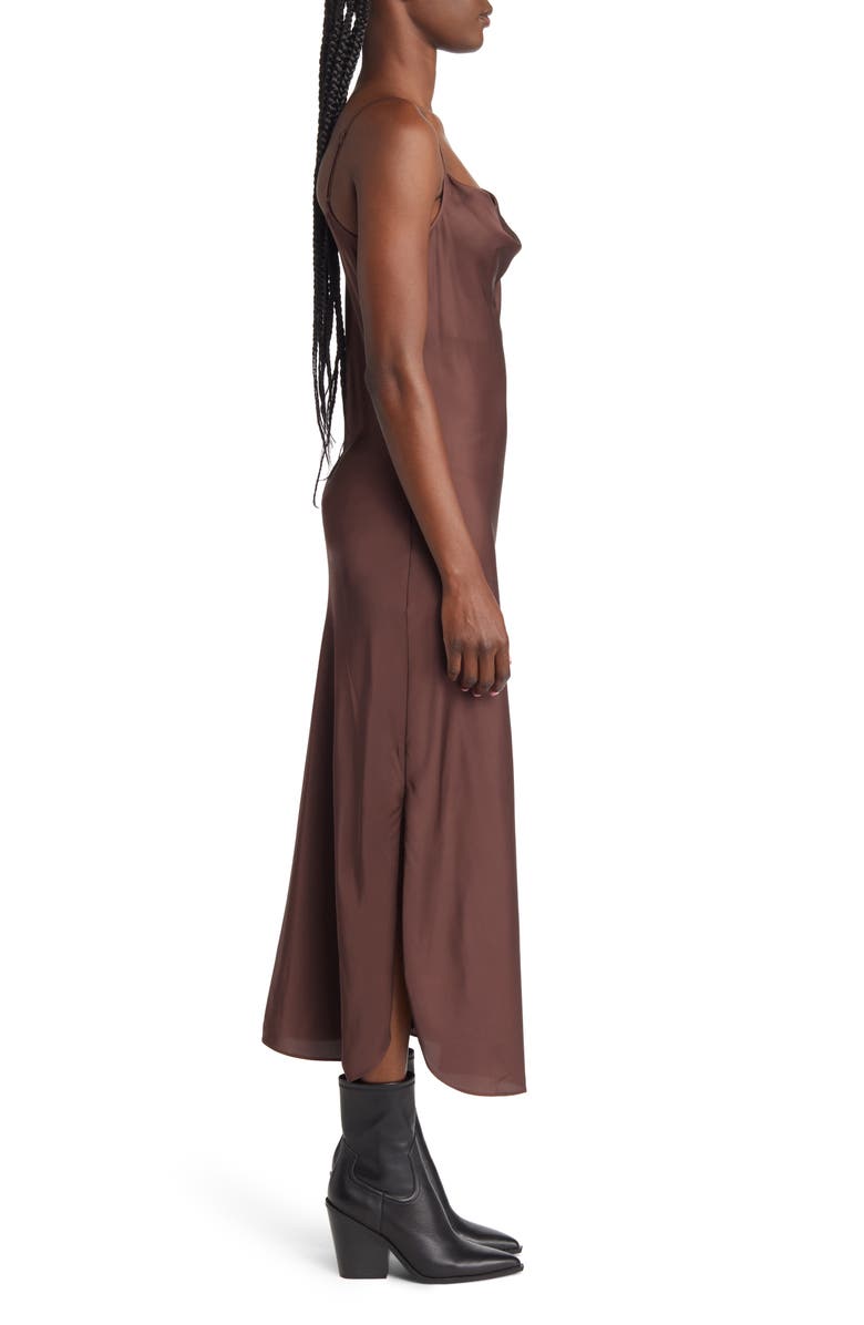 AllSaints Hadley Cowl Neck Satin Slipdress, Alternate, color,