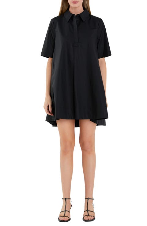 Trapeze Cotton Shirtdress