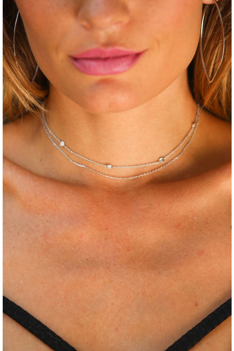 Crimson Chain Choker, Alternate, color, GOLD/ CLEAR