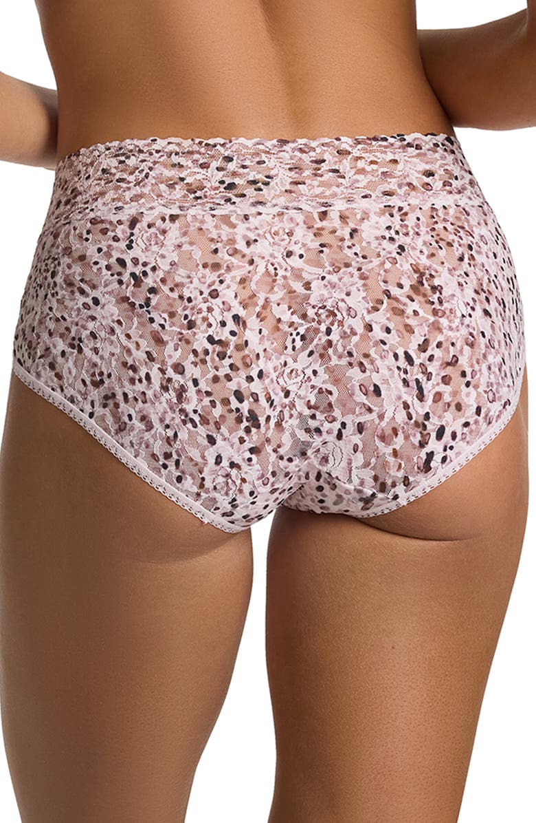Hanky Panky Print Lace Briefs, Alternate, color, Unconventional