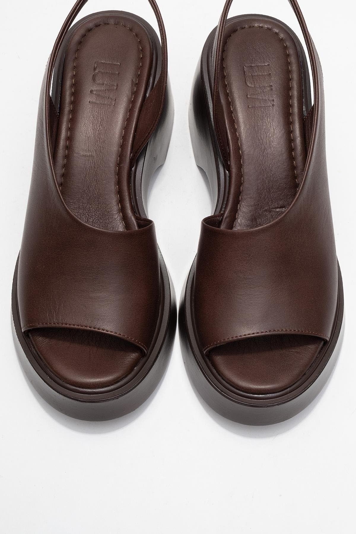 ROY Leather Wedge Sandal, Alternate, color, Brown