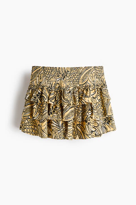 Tiered Viscose Mini Skort