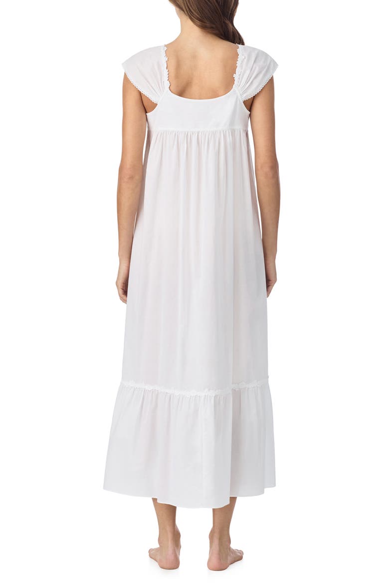 Sleeveless Cotton Ballet Nightgown, Alternate, color, WHITE
