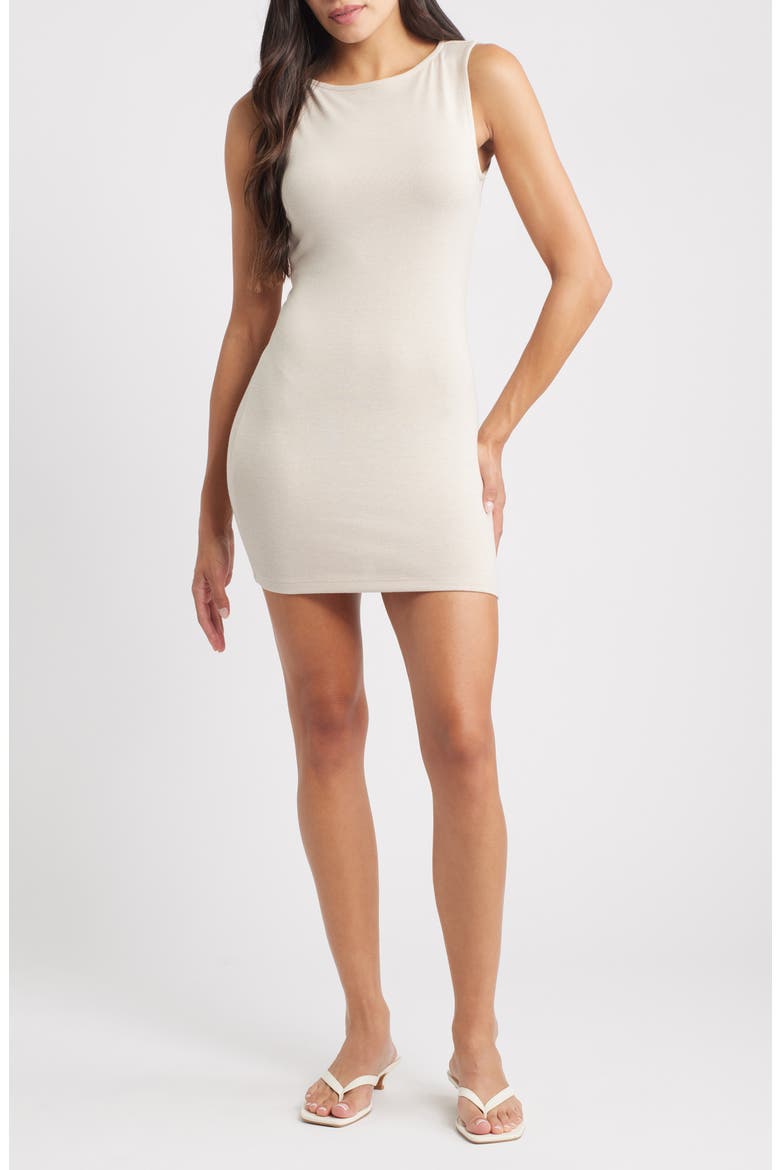 '90s Sleeveless Body-Con Minidress, Main, color, SAND