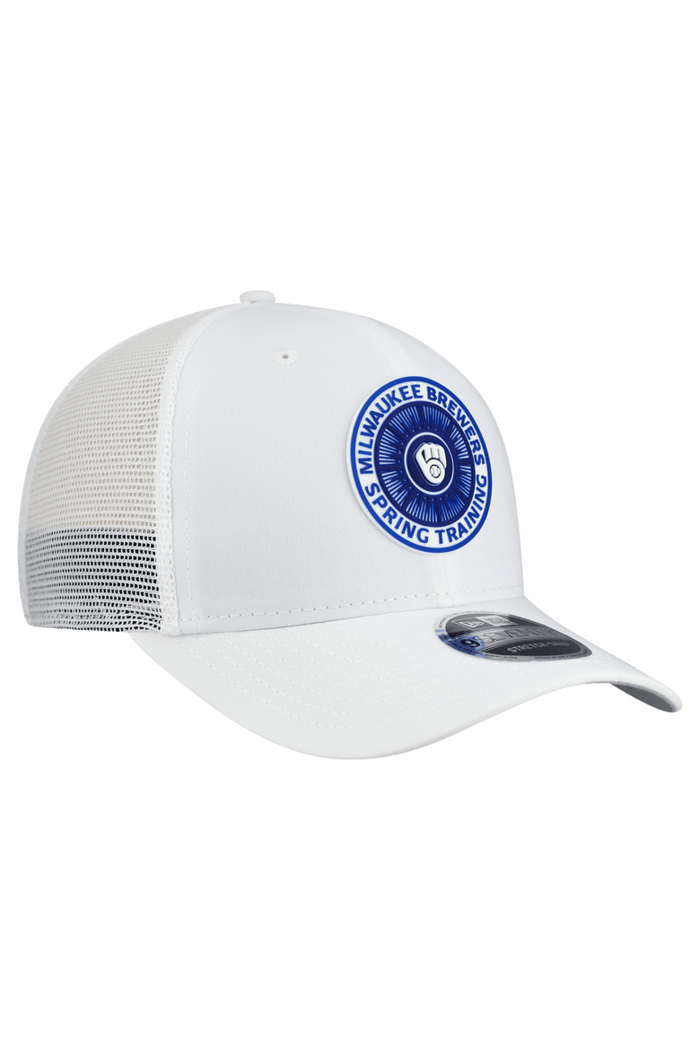 Men's New Era  White Milwaukee Brewers 2026 Spring Training Fan Pack 9SEVENTY Adjustable Trucker Hat, Alternate, color, White