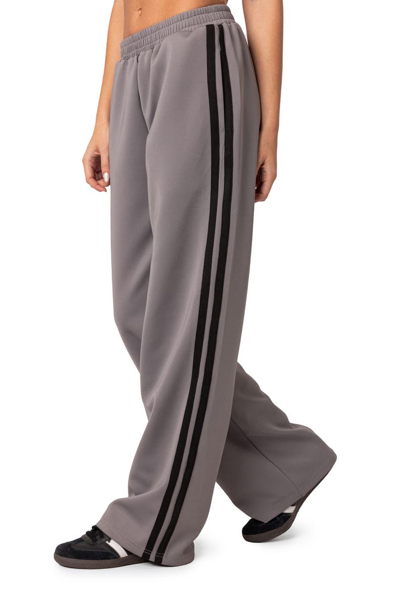 Robyn Side Stripe Track Pants, Alternate, color, DARK-GRAY