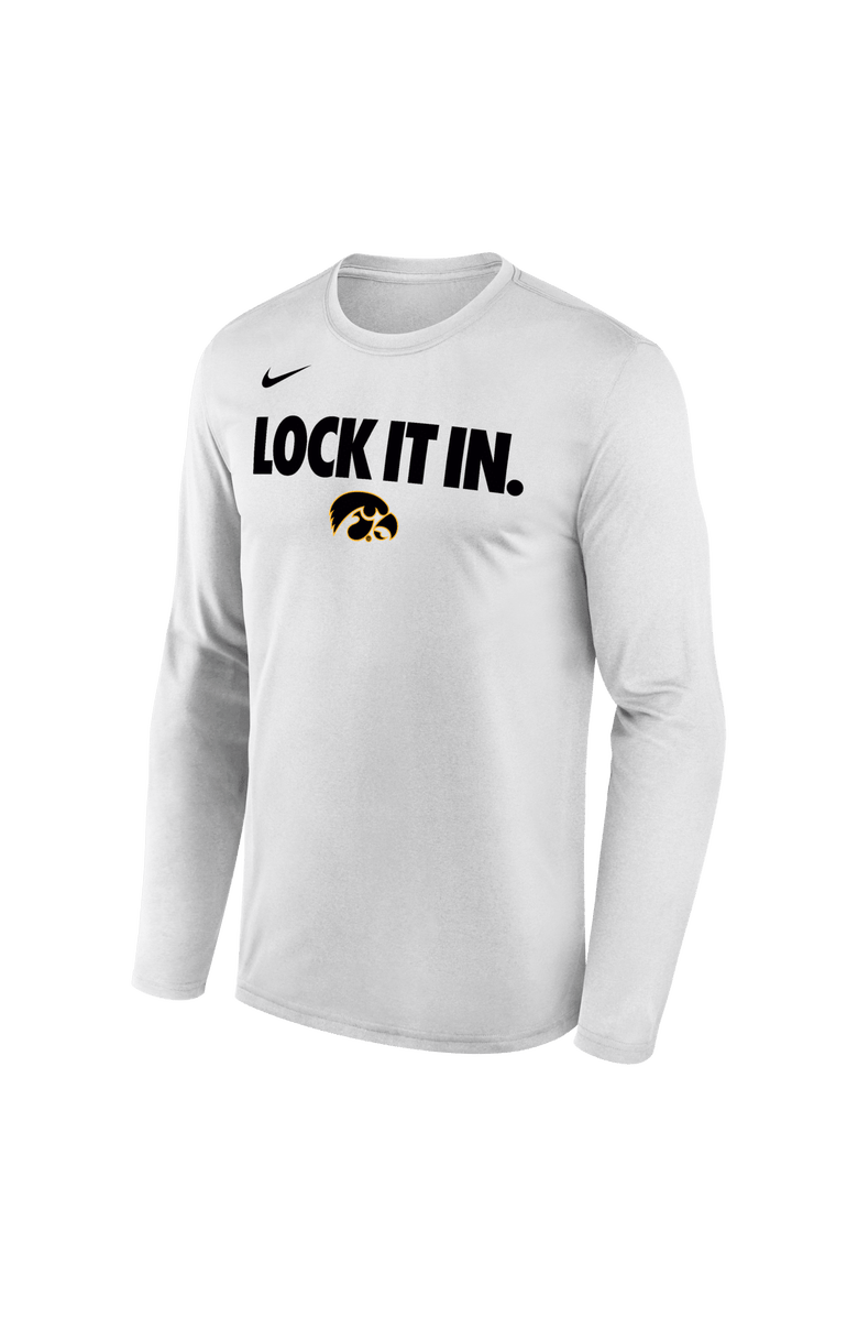 Nike Men's Nike  White Iowa Hawkeyes 2026 On-Court Bench Long Sleeve T-Shirt, Alternate, color, White