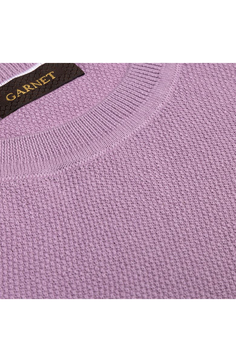 STUDIO GARNET LOS ANGELES Textured Cotton T-Shirt, Alternate, color, Lavender