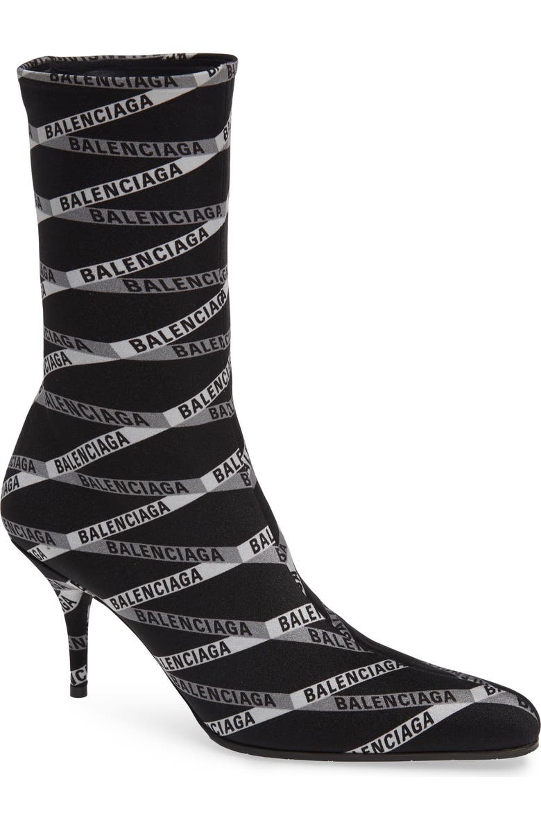 Balenciaga Logo Sock Boot, Main, color,