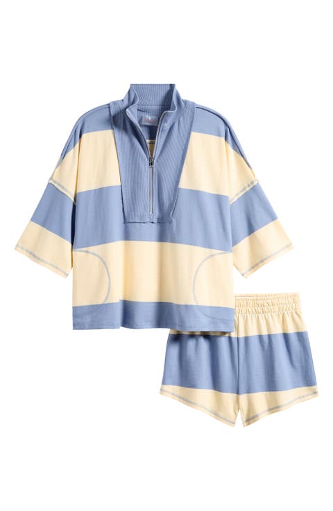 FP Movement Retro Rugby Half Zip Top & Shorts Set