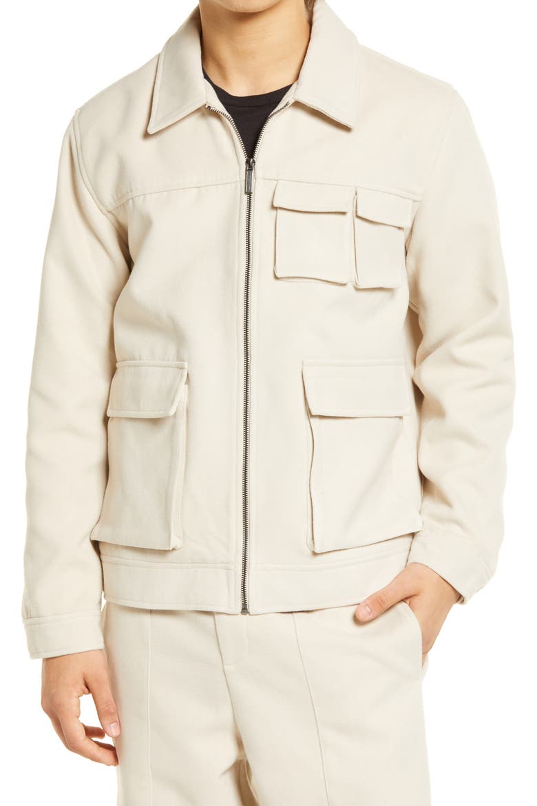Cargo Pocket Jacket, Alternate, color, STONE