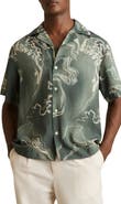 Reiss Marble Camp Shirt