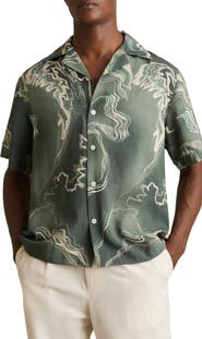 Reiss Marble Camp Shirt