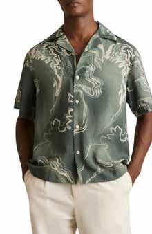 Reiss Marble Camp Shirt
