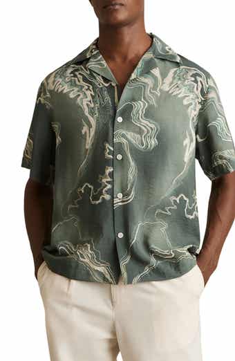 Reiss Marble Camp Shirt