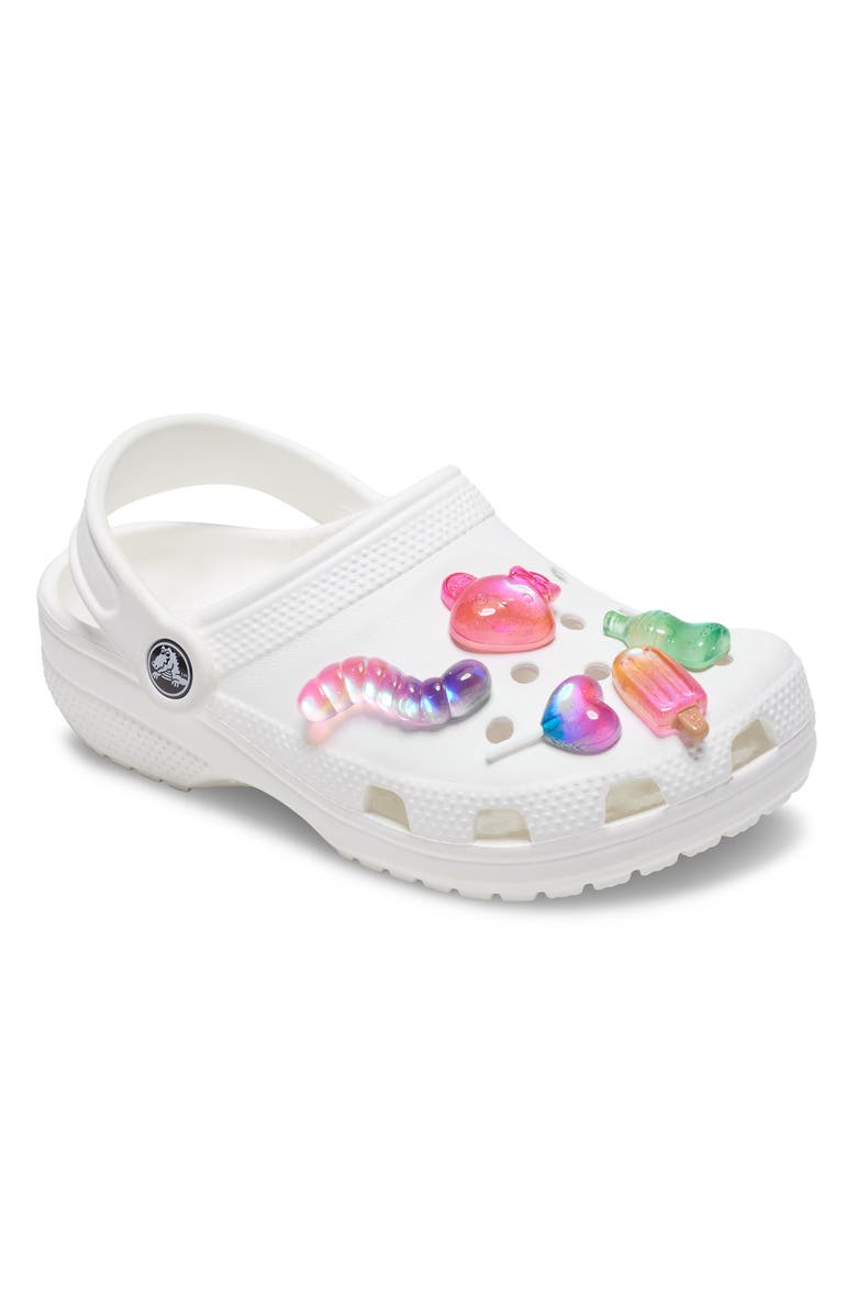CROCS Jelly Candy 5-Pack Jibbitz Shoe Charms, Alternate, color, White