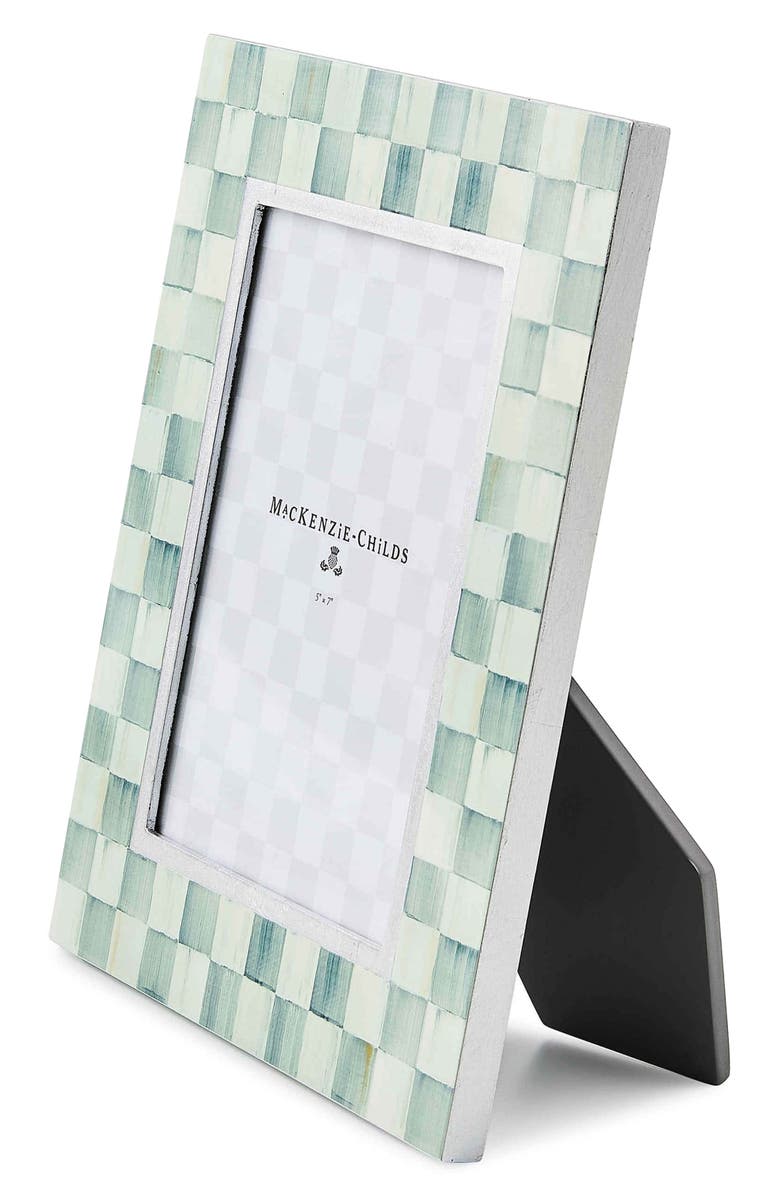 MACKENZIE CHILDS Check 5 x 7-Inch Picture Frame, Alternate, color, Sterling