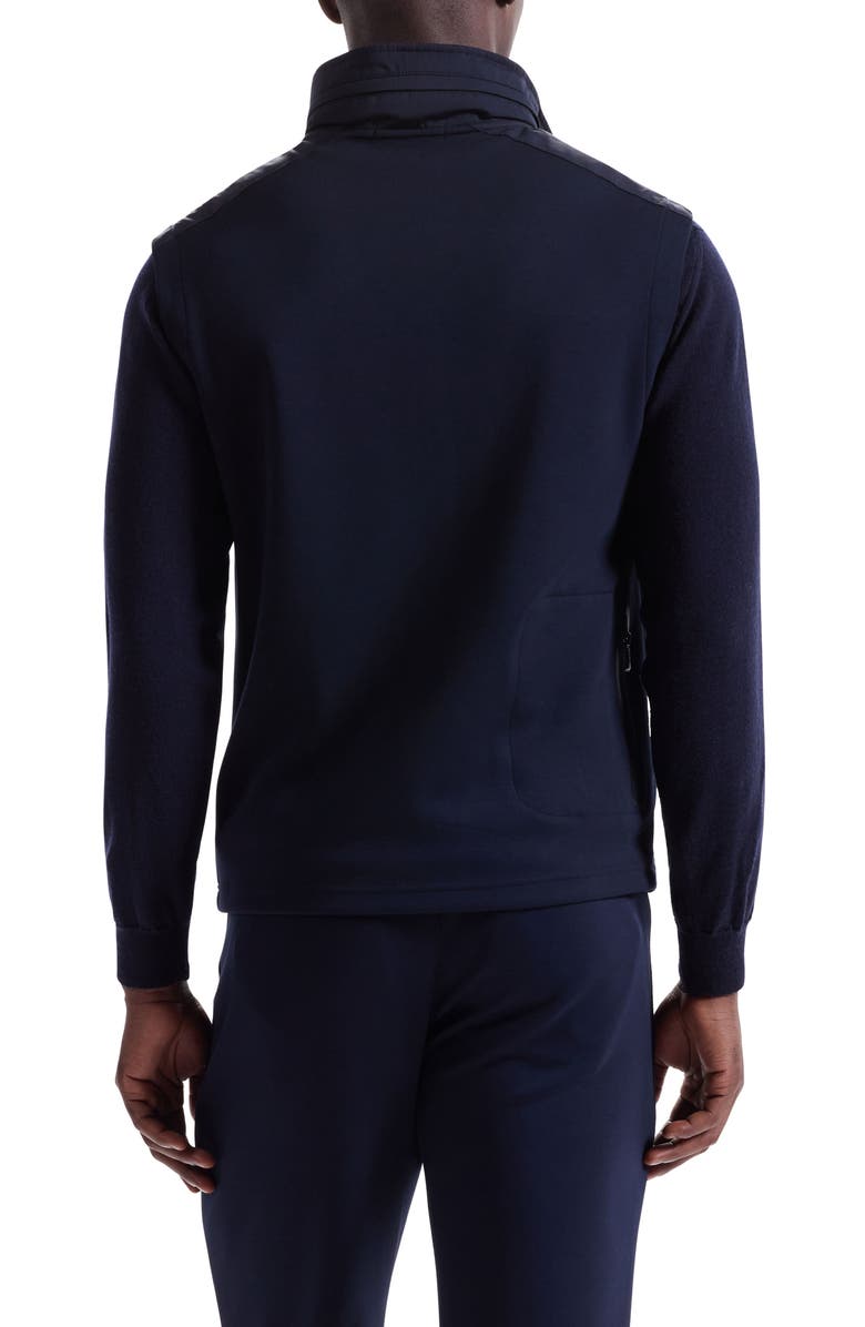 Bugatchi Soft Touch Performance Knit Vest, Alternate, color, Navy