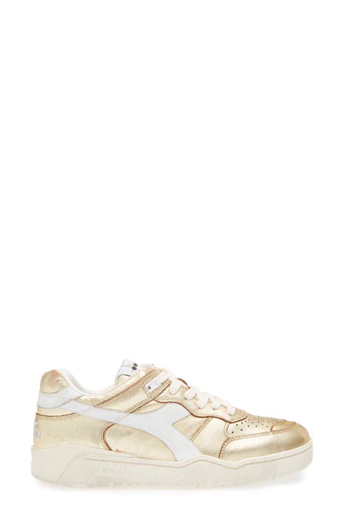 Diadora B.560 Cherie Metallic Sneaker In Whisper White