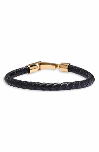 Men's Julian Woven Leather Cord Bracelet