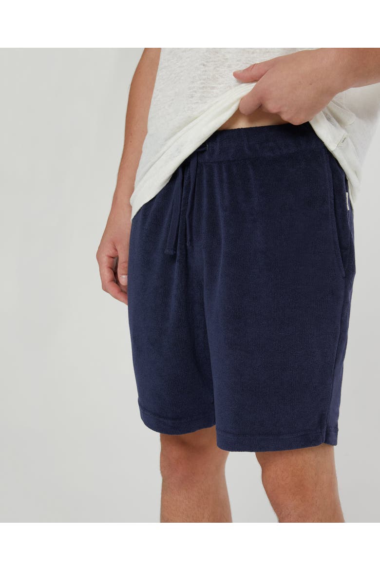 Towel Terry Pull-On Short, Alternate, color, DEEP NAVY