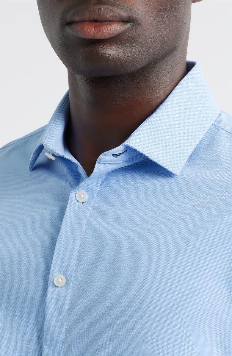 Mizzen+Main Leeward Trim Fit Light Blue Button-Up Shirt, Alternate, color, Provence Straton Check