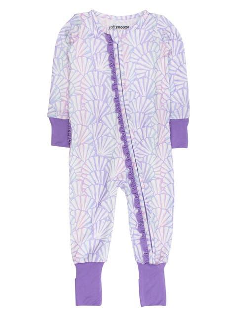 Baby Girls SoftSnooze Convertible Ruffle One Piece Pajama