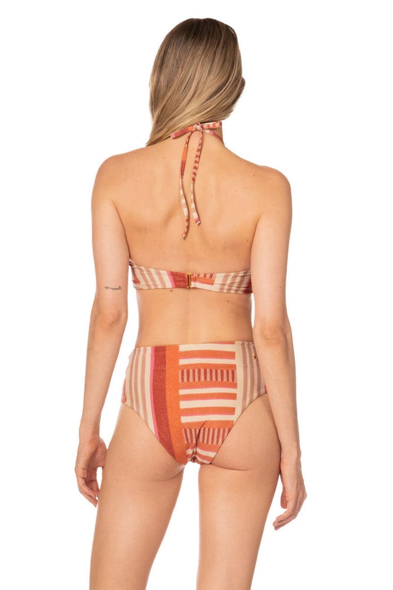 Sunset Bazaar Stripes Print Rocky Trikini One Piece, Alternate, color, Sunset Stripes