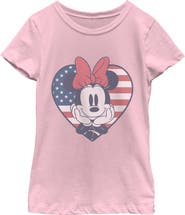 Minnie Mouse Girls' Cute Portrait Heart T-Shirt