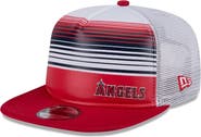 New Era Men's New Era Red Los Angeles Angels Team Horizon 9FIFTY A-Frame Trucker Snapback Hat