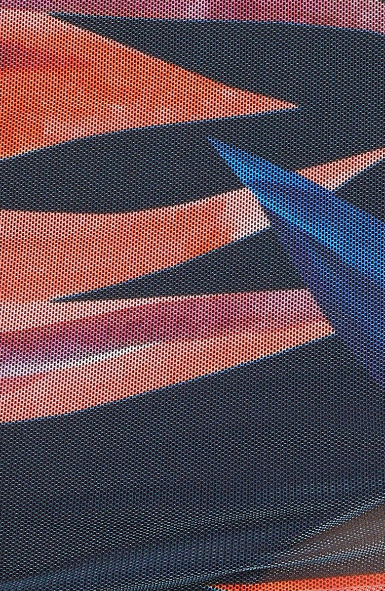 Louisa Ballou Heatwave Ruched Mesh Cover-Up Dress, Alternate, color,