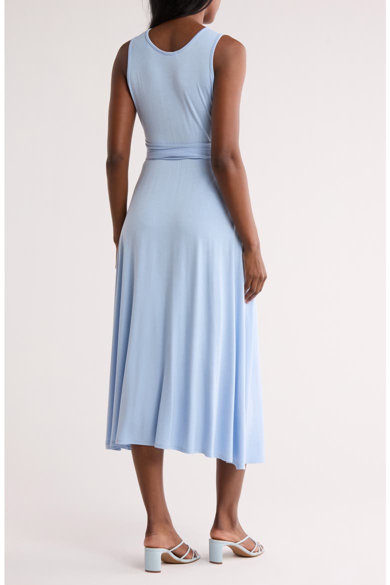 Wrap Midi Dress, Alternate, color, SKY
