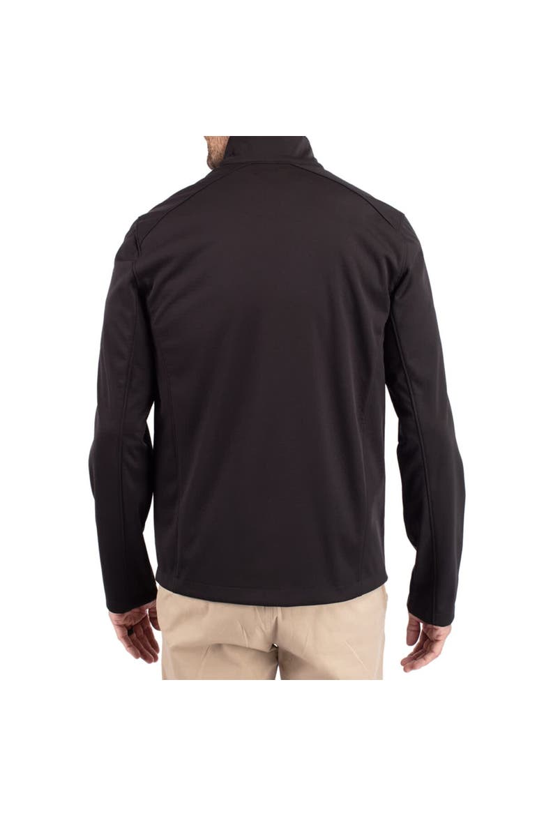 Men's Cutter & Buck Black Virginia Tech Hokies Evoke Eco Softshell Recycled Full-Zip Jacket, Alternate, color, Black