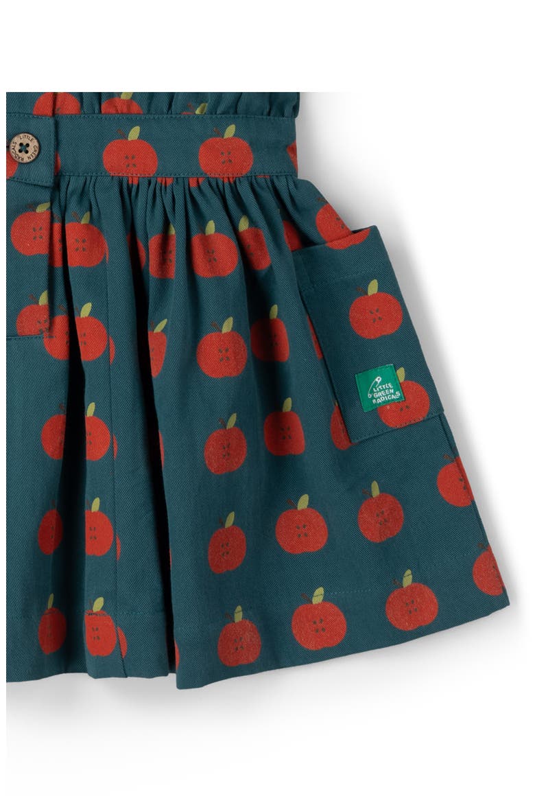 Kids' Apple Print Organic Cotton Dress, Alternate, color, BLUE
