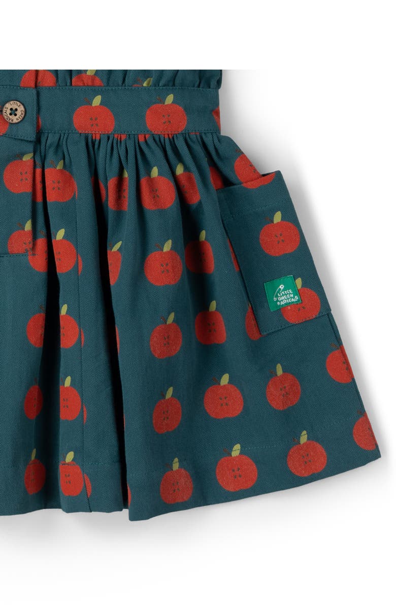 Little Green Radicals Kids' Apple Print Organic Cotton Dress, Alternate, color, Blue