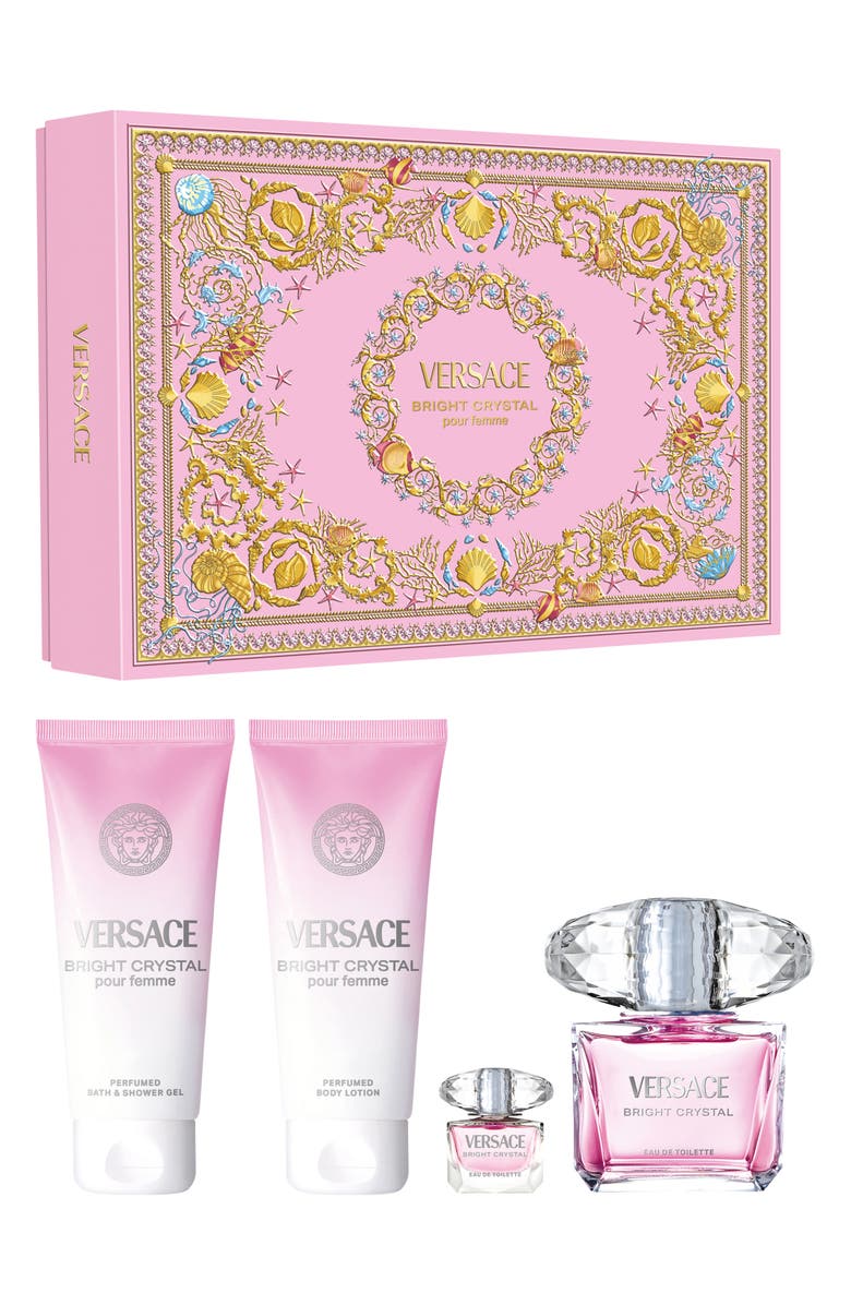 Versace Bright Crystal Eau de Toilette Gift Set $200 Value, Main, color, 