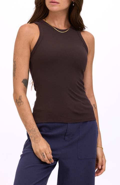 Bailey Feather Ribbed Tank