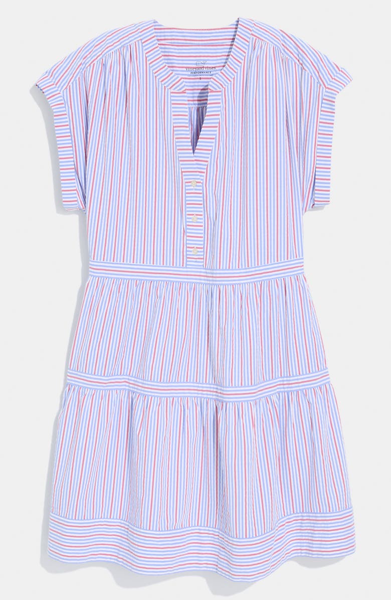 vineyard vines Dillon Harbor Seersucker UPF 30+ Minidress, Alternate, color, 