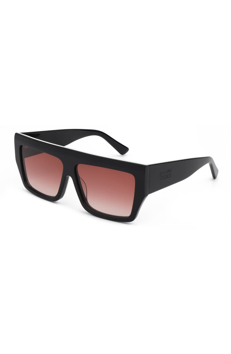 12PM STUDIOS NYC Square Sunglasses, Alternate, color, Black/Red