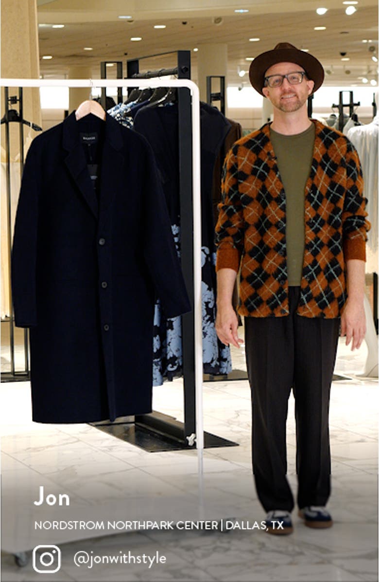 Tailor Fit Wool Blend Longline Coat, sales video thumbnail