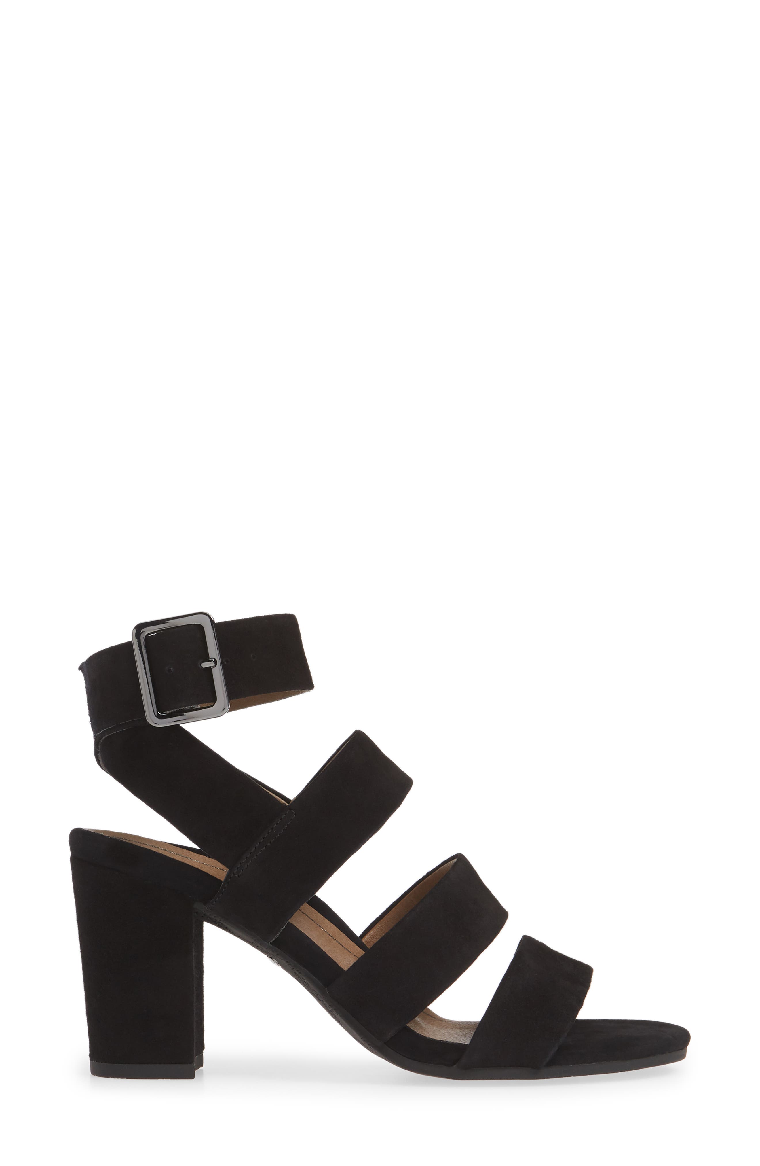 Vionic Blaire Block Heel Sandal, Alternate, color, BLACK SUEDE