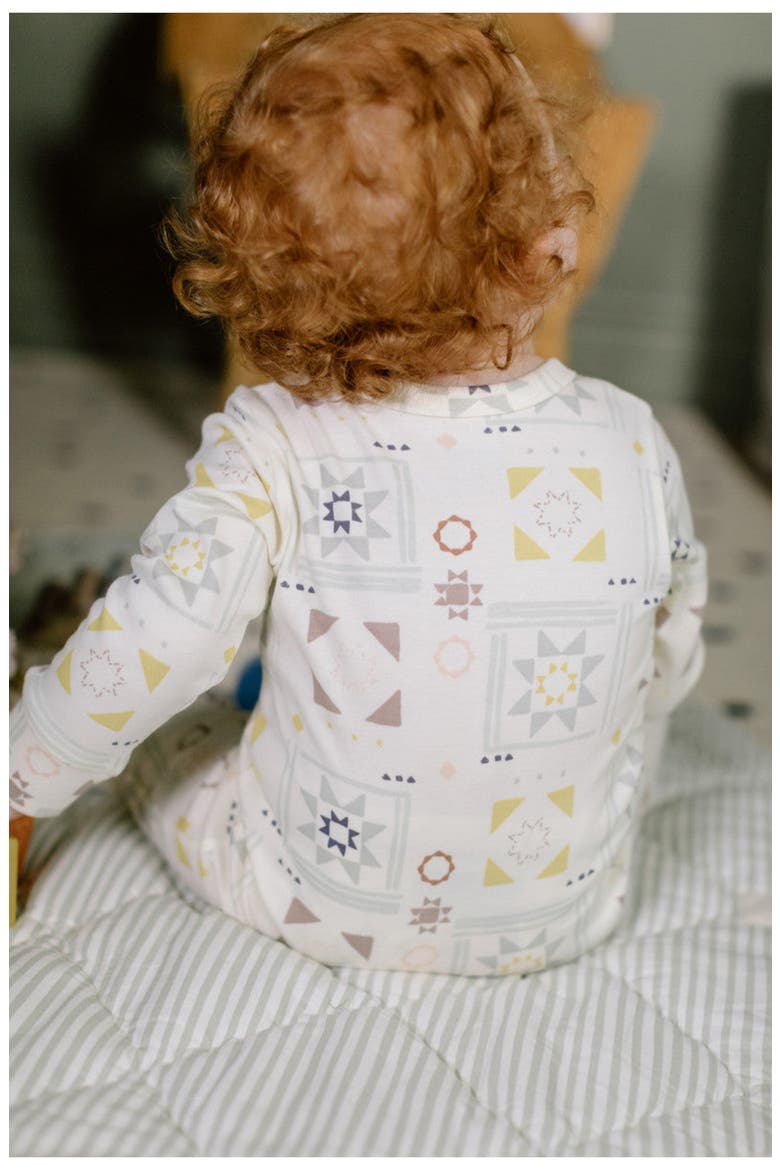 Patchwork Organic Cotton Romper, Alternate, color, PATCHWORK
