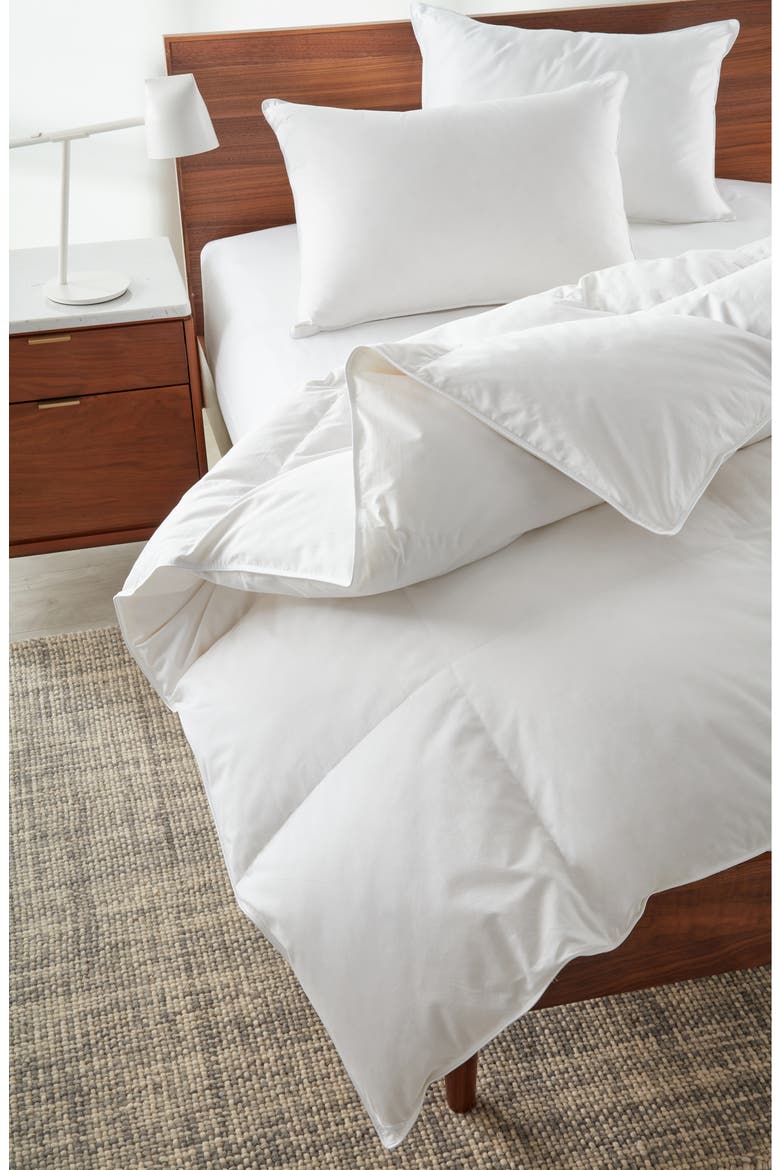All Season Down Comforter, Alternate, color, WHITE