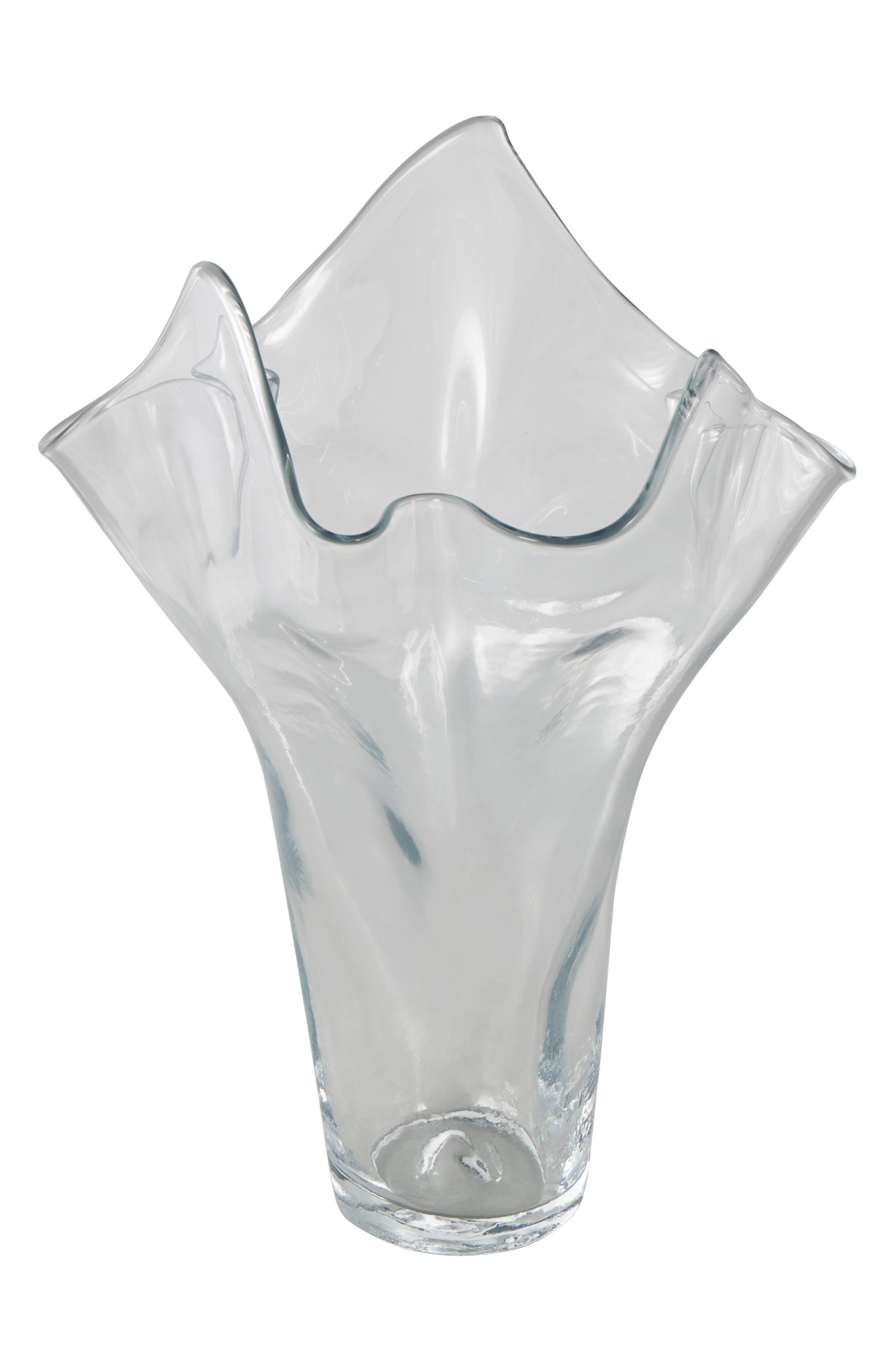 VIVIAN LUNE HOME Clear Glass Vase