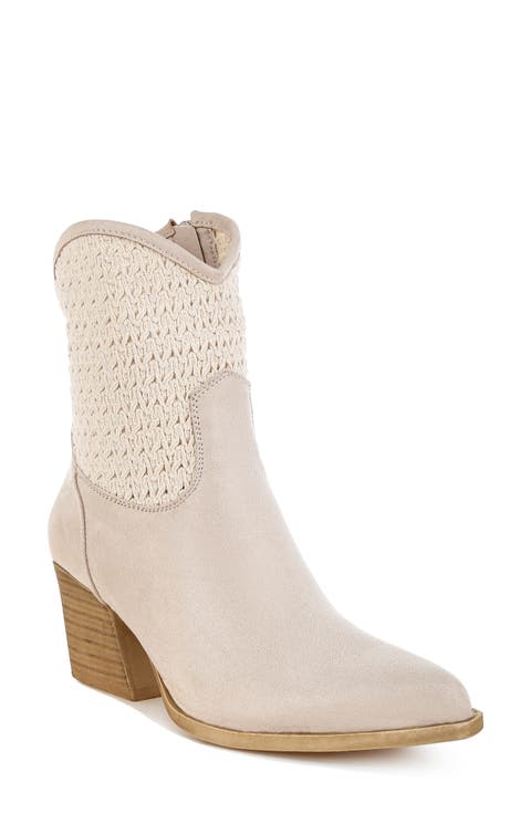 Bimmy Crochet Trim Western Bootie (Women)