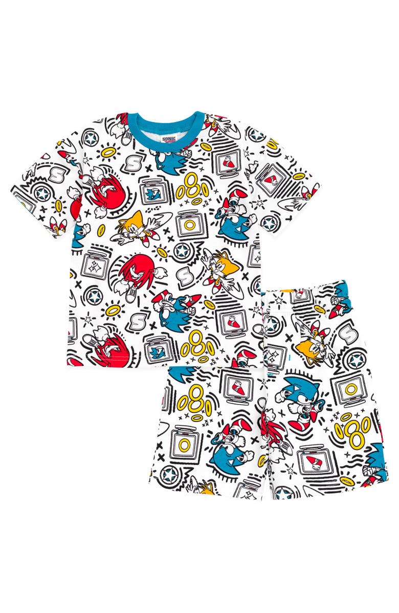 SEGA Sonic the Hedgehog T-Shirt & French Terry Shorts Set, Main, color, White
