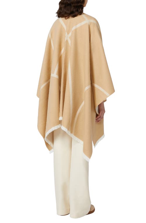 Weekend Max Mara Giudea Fray Wool Wrap In Neutral
