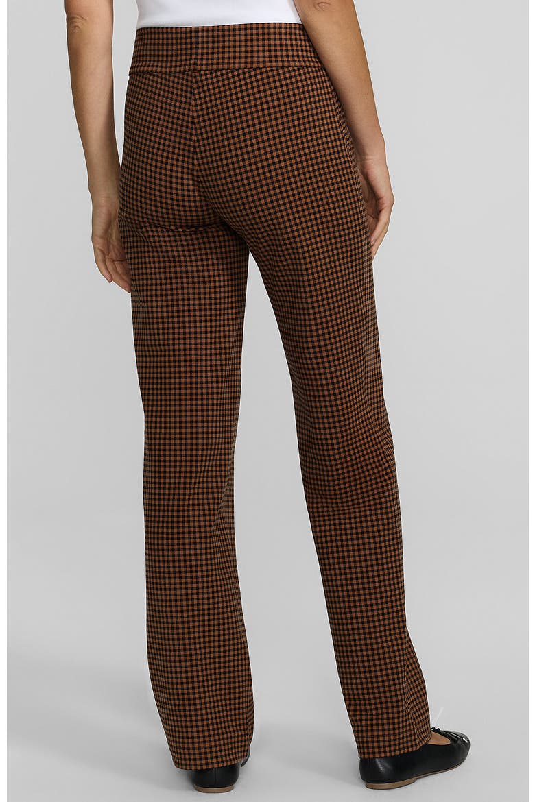 Starfish Mid Rise Straight Leg Pants, Alternate, color, Rich Ginger Brown/Black Check
